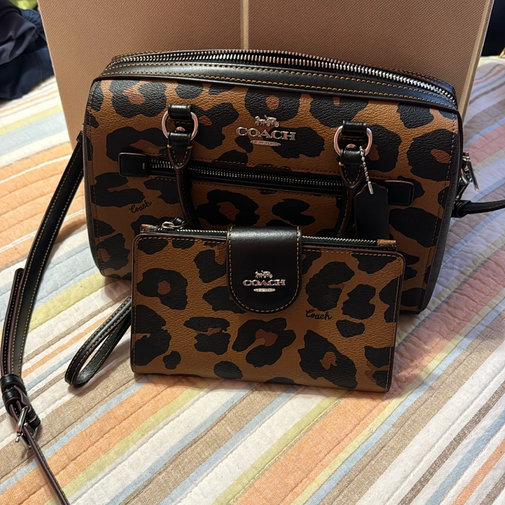 Coach crossbody and wallet set